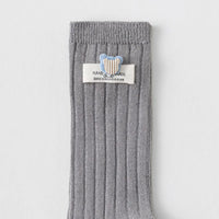 Pack of 6 Boys Multicolour Bear Applique Calf Length Cotton Socks Socks