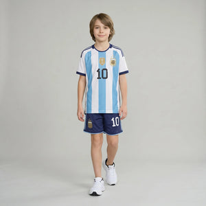 Boys Blue Alphanumeric Print Short Sleeve T-Shirt With Shorts Sets 2 pc. Sets Blue 2-3 Y