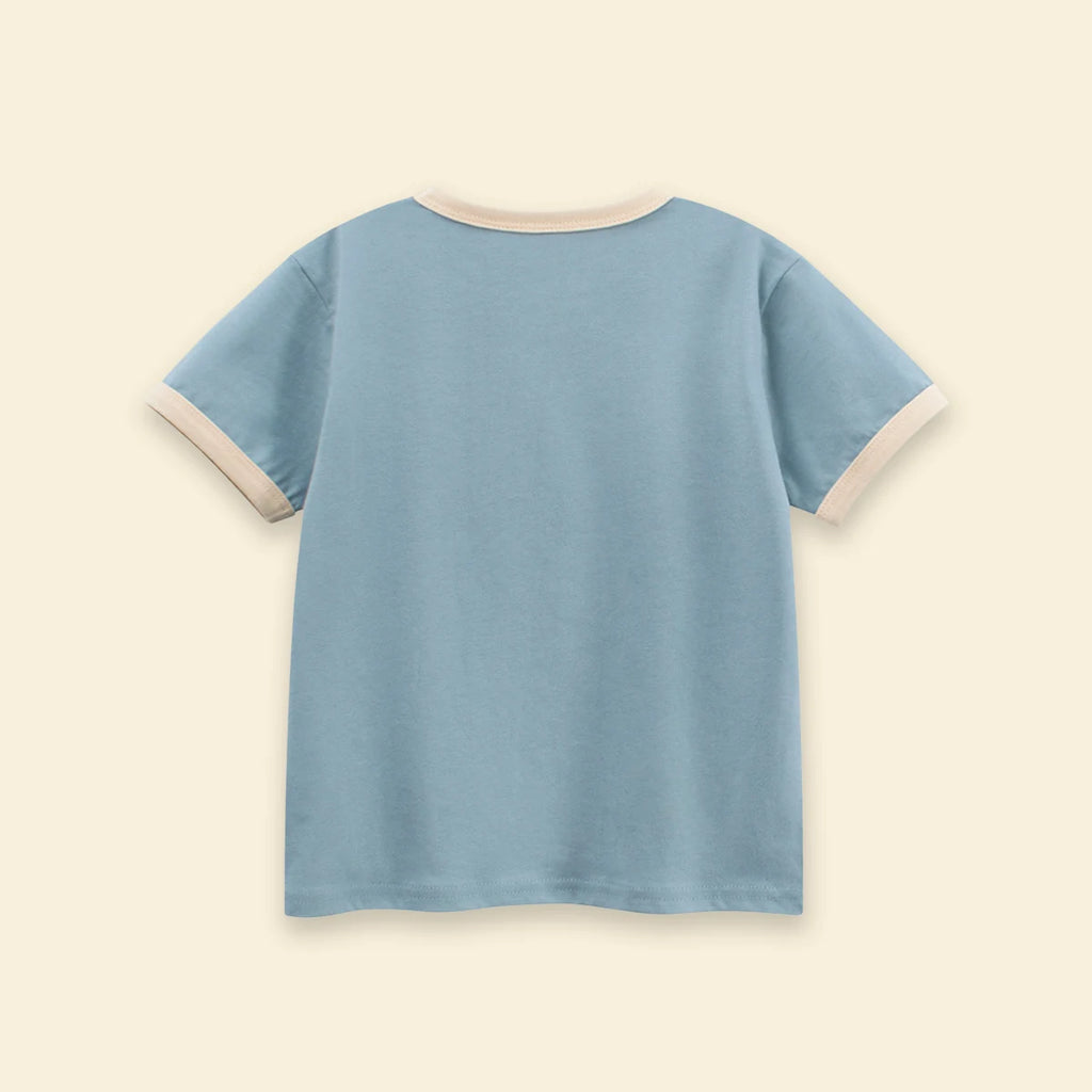 Boys Blue Puppy Print Short Sleeve T-Shirt Tshirts