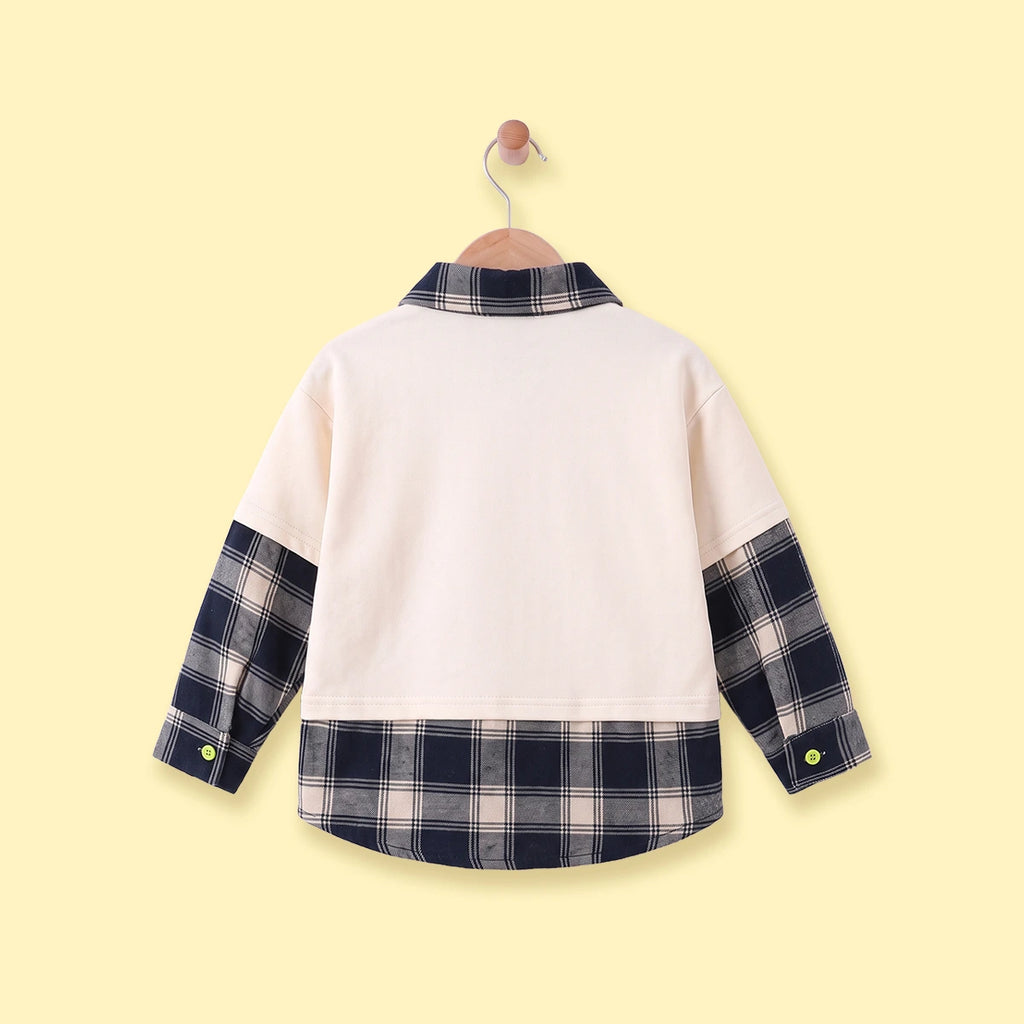 Boys Off White Long Sleeve Embroidered T-Shirt Tshirts
