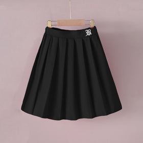 Girls Black Pleated Flared Skirt Skirts Black 8-9 Y