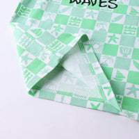 Boys Green Typographic Printed Short Sleeve T-Shirt With Drawstring Shorts Sets Sets