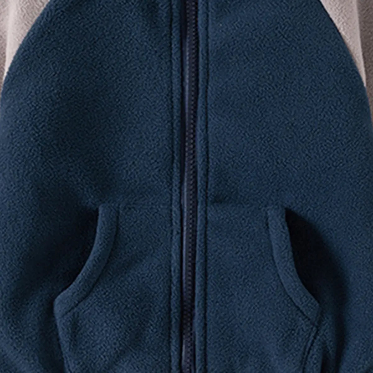 Boys Multicolor Colorblocked Fleece Zip-up Jacket Coats & Jackets