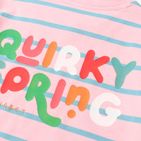 Girls Striped Short Sleeves T-Shirt Tshirts   