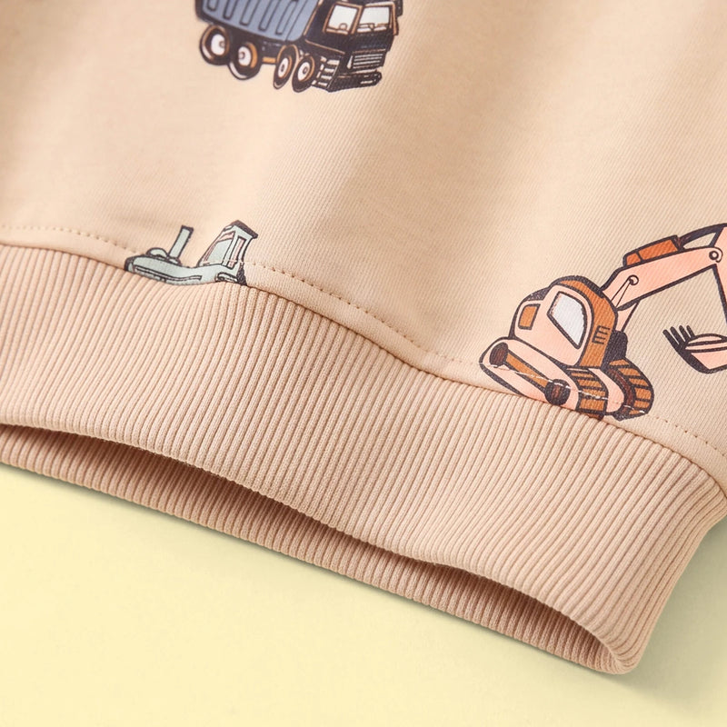 Boys Apricot Long Sleeve Graphic Sweatshirt Sweatshirts & Hoodies