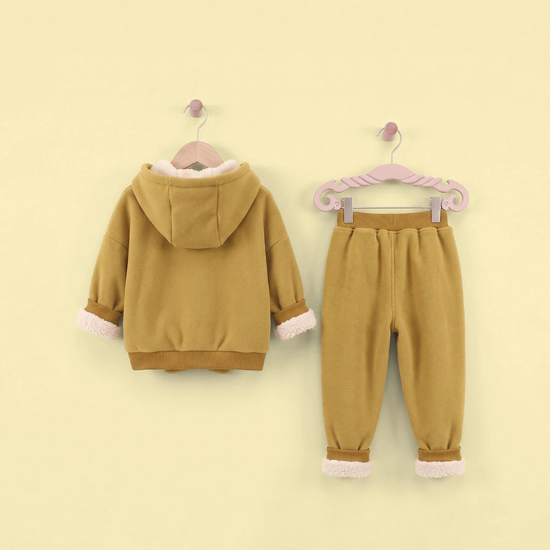 Boys Yellow Ear Applique Regular Sweatshirt With Pants Sets 2 pc. Sets