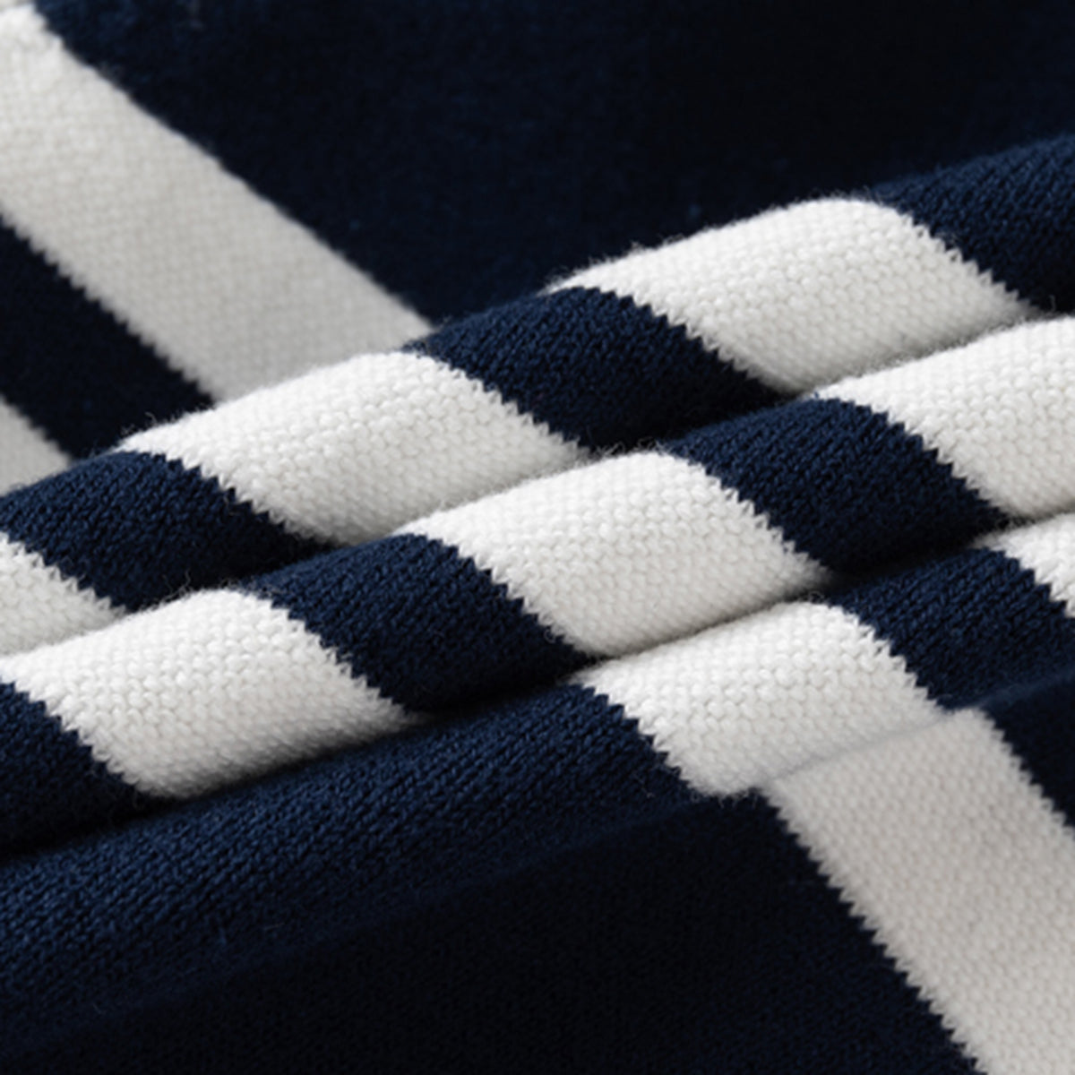 Boys Navy Blue Cardigan With Self-Design Stripe Patterns Sweaters & Cardigans