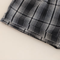 Boys Black Checked Mock Waistcoat T-Shirt With Shorts Set 2 pc. Sets