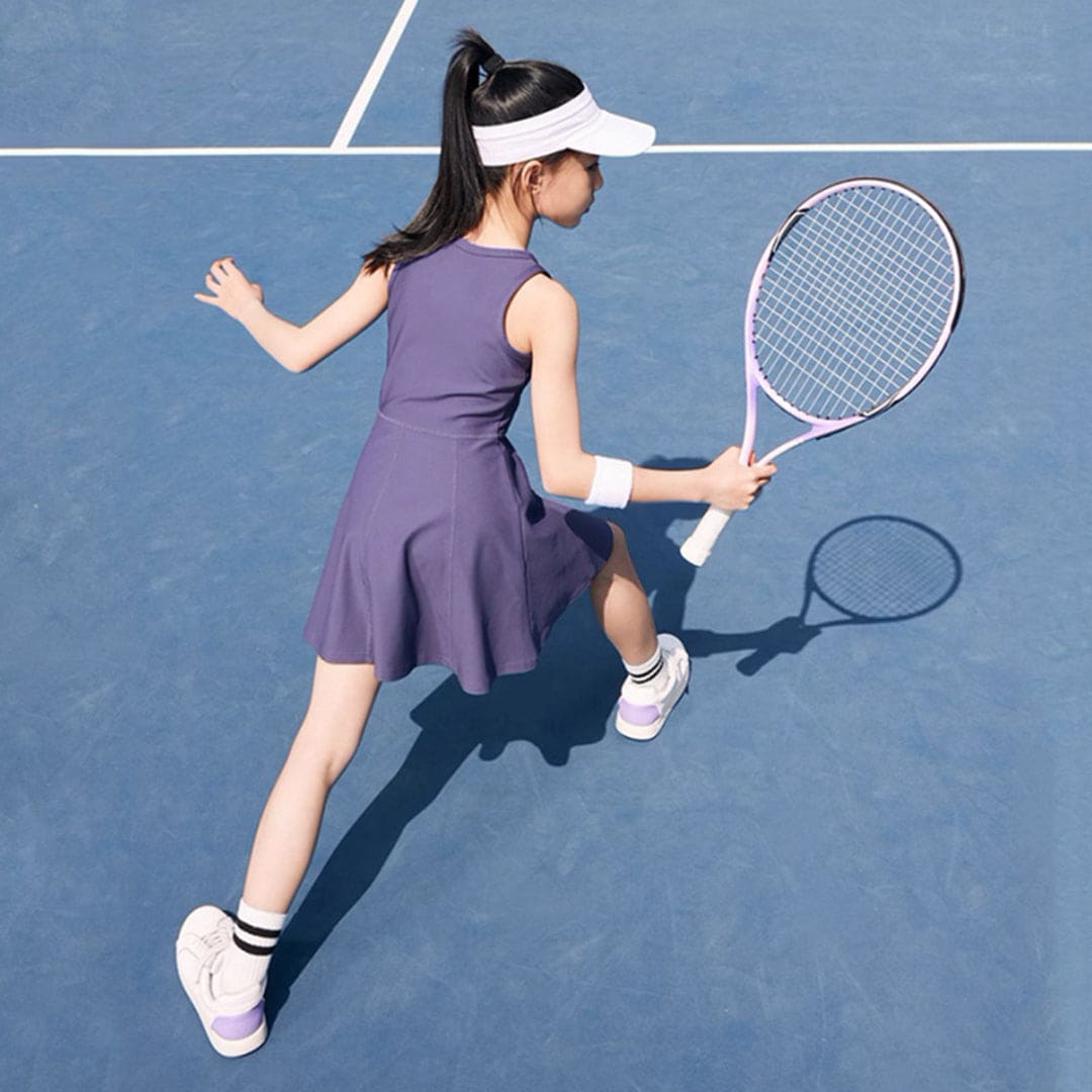 Girls Sleeveless Elasticated Sports Vest Dress Casual Dresses   
