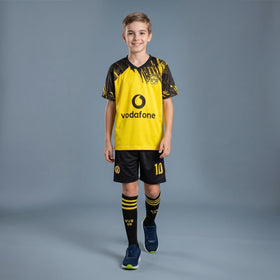Boys Yellow Typography Print Short Sleeve T-Shirt With Shorts Sets 2 pc. Sets Yellow 2-3 Y