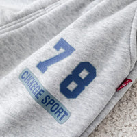 Boys Grey Alphanumeric Printed Regular Sweatshirt With Trouser Sets 3 pc. Sets