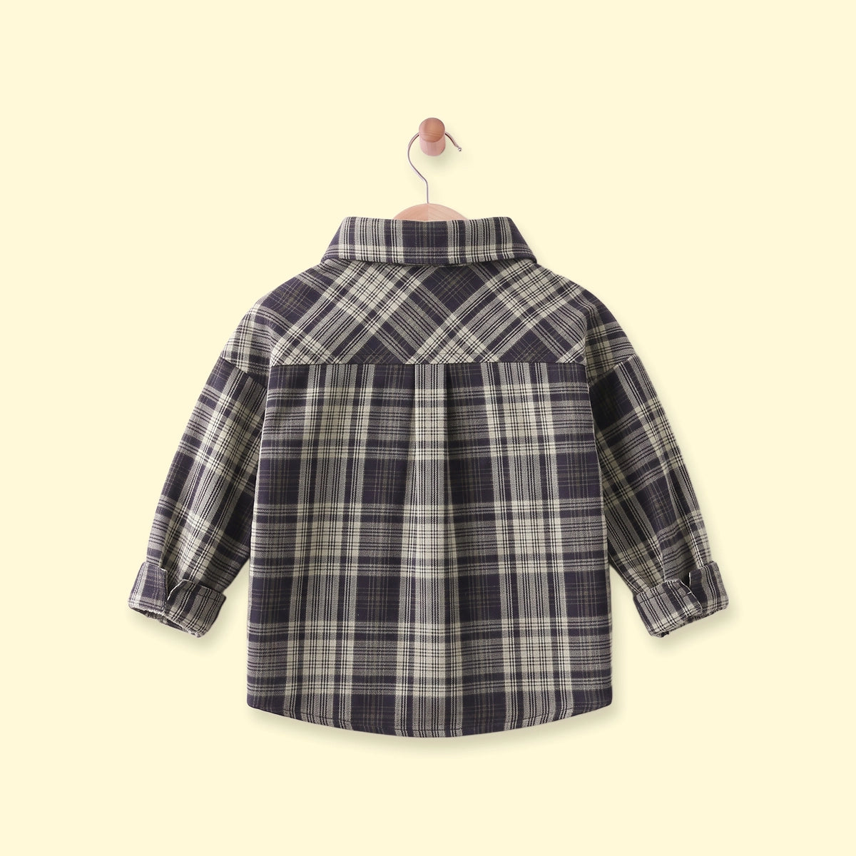 Boys Navy Blue Checked Long Sleeve Shirt Shirts