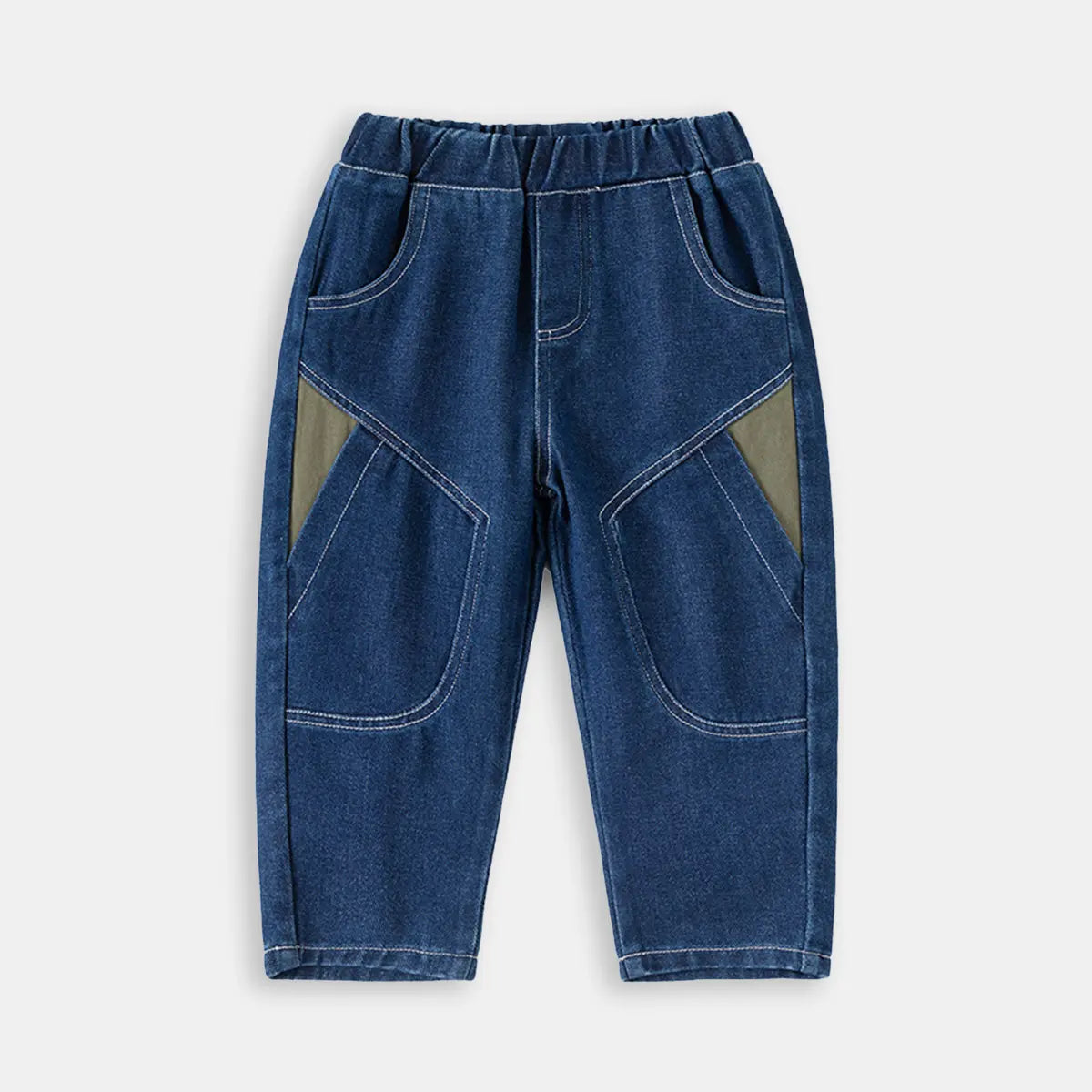 Boys Blue Relaxed Fit Denim Jeans with Elasticated Waist Pants