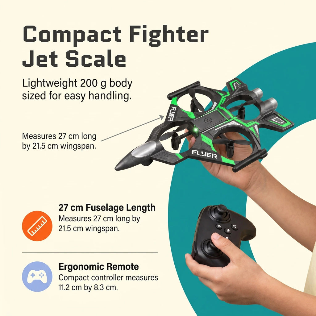 Remote Control Star Fighter Plane with Bright LED Lights Wireless Controller Stable Flying RC Toy for Kids Trending Accessories