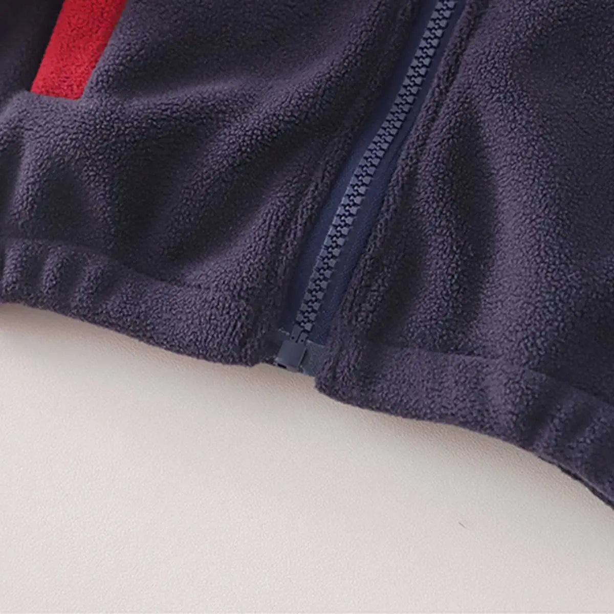 Boys Navy Blue Color-Blocked Fleece Hooded Zipper Jacket With Jogger Co-ord Sets Sets