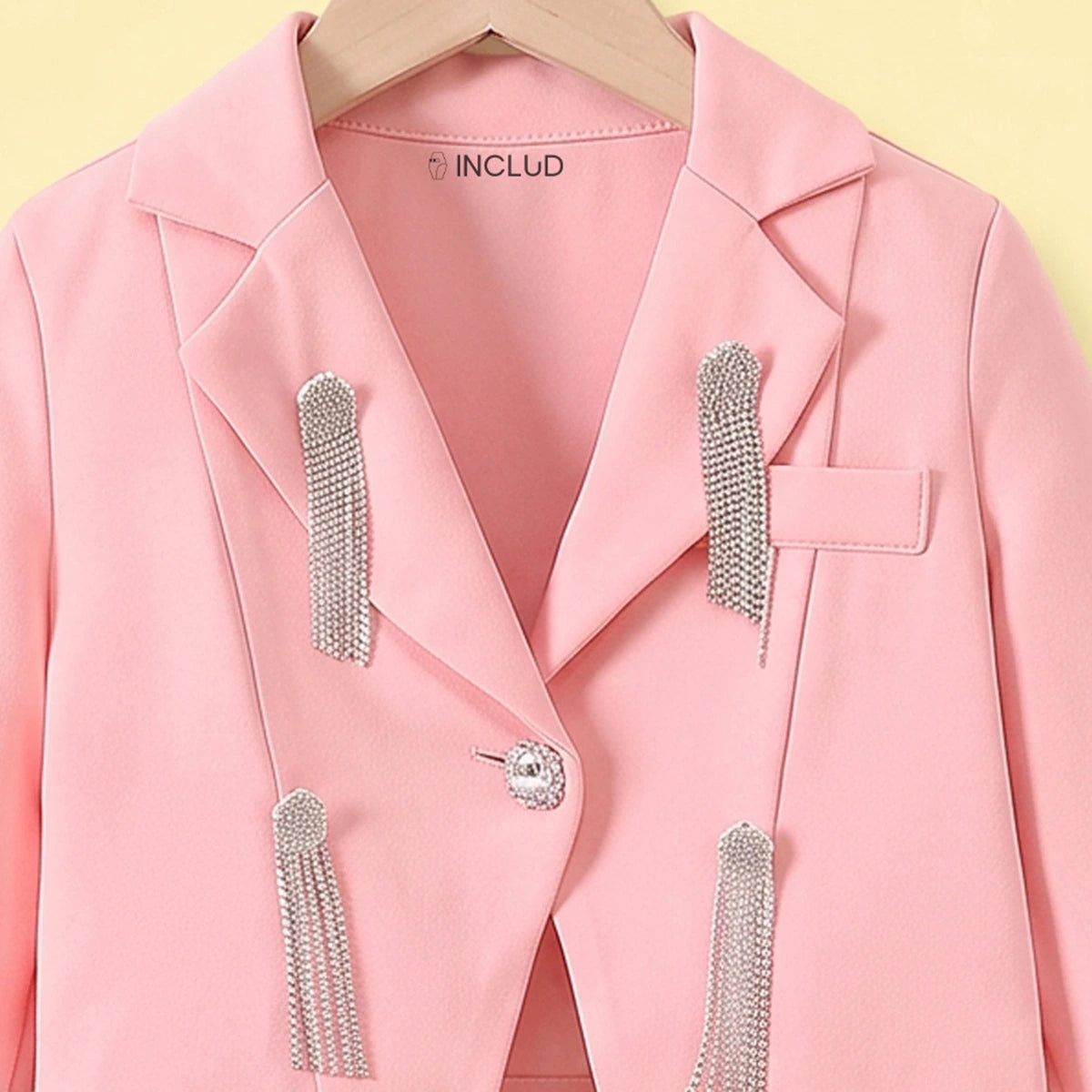 Girls Light Pink Long Sleeve Blazer & Skirt Sets 2 pc. Sets