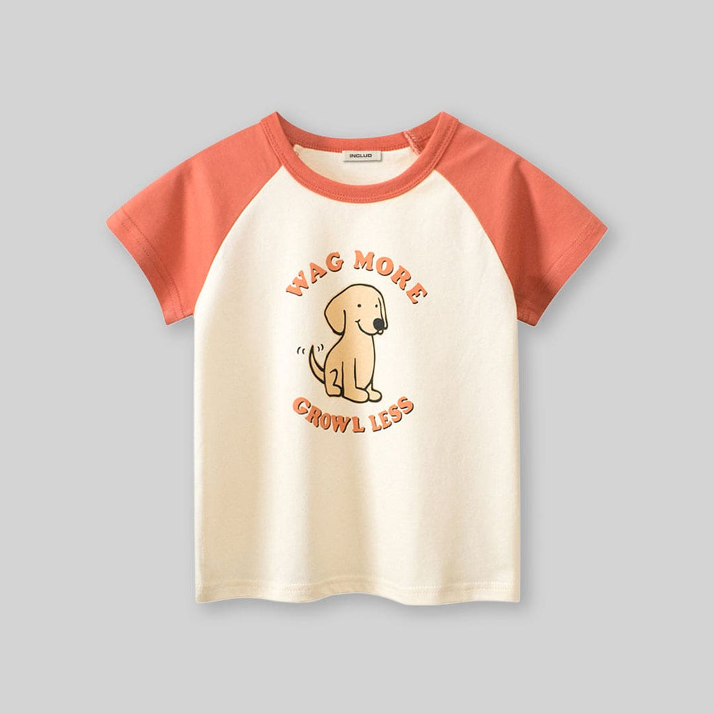 Boys Animal Print Short Sleeves T-Shirt