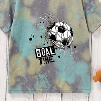 Boys Multicolor Short Sleeve Tie & Dye Graphic T-Shirt Tshirts