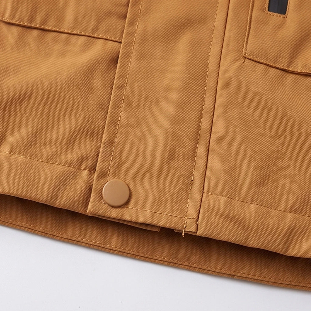 Boys Mustard Yellow Long Sleeve Hooded Zip-Up Jacket Coats & Jackets