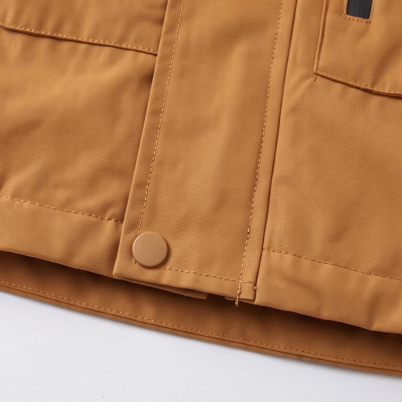 Boys Mustard Yellow Long Sleeve Hooded Zip-Up Jacket Coats & Jackets