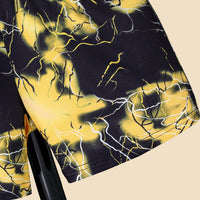 Boys Black Short Sleeves T-Shirt With Abstract Printed Shorts Set 2 pc. Sets