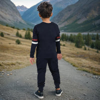 Boys Graphic Print Long Sleeves T-Shirt With Trouser Set Sets   