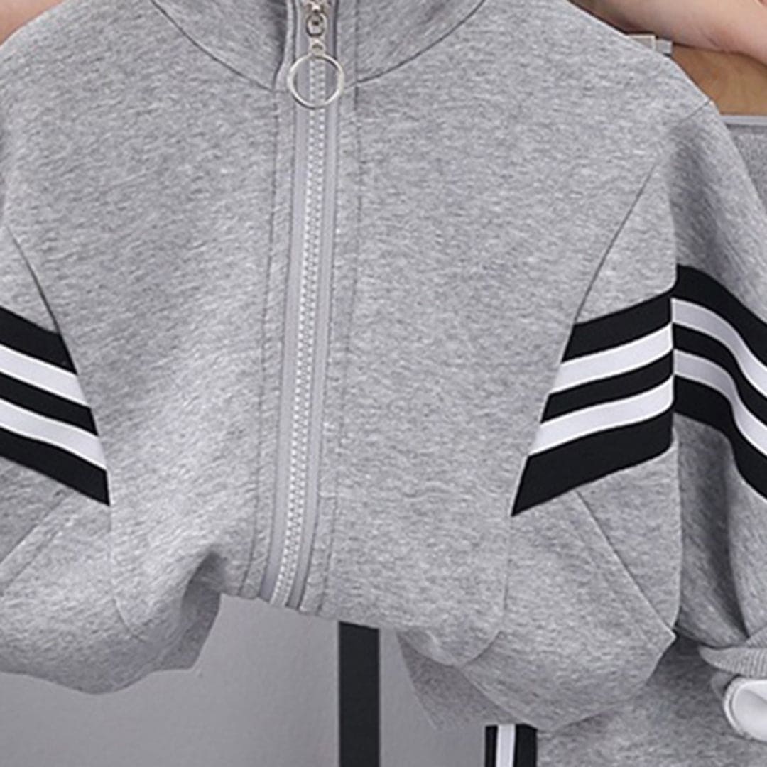 Boys Grey Track Jacket with Joggers Set Sets   