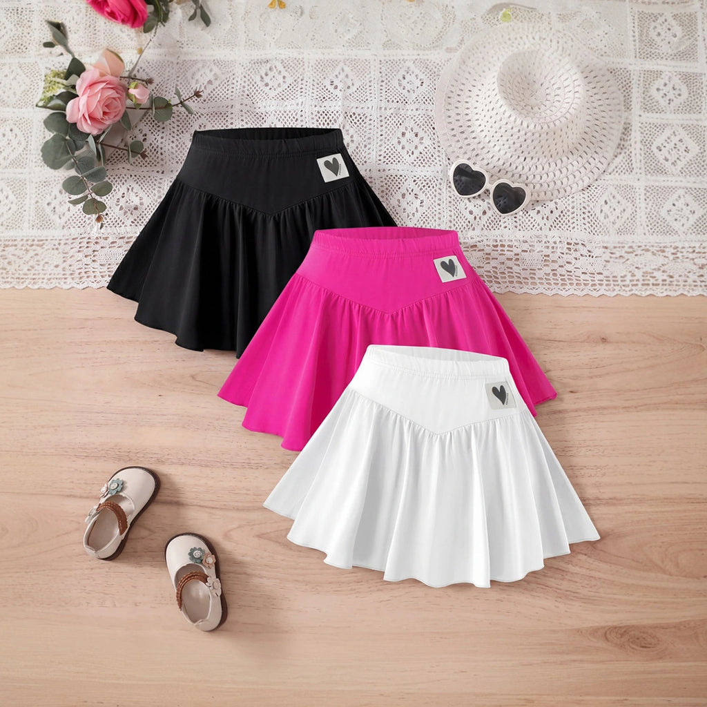 Girls Multicolor Elasticated Flared Mini Skirts Skirts Multicolor 3-4 Y