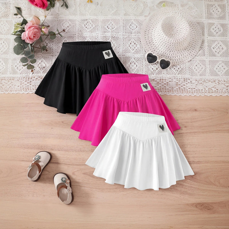 Girls Multicolor Elasticated Flared Mini Skirts Skirts Multicolor 3-4 Y
