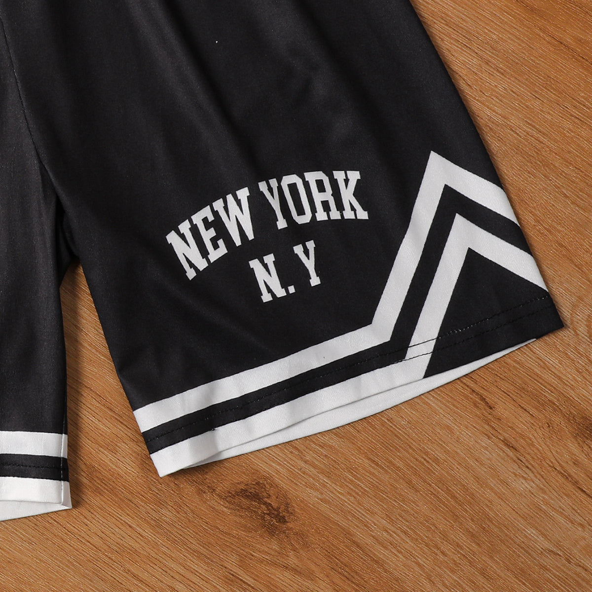 Boys Striped Short Sleeves T-Shirt With Black Shorts Set 2 pc. Sets