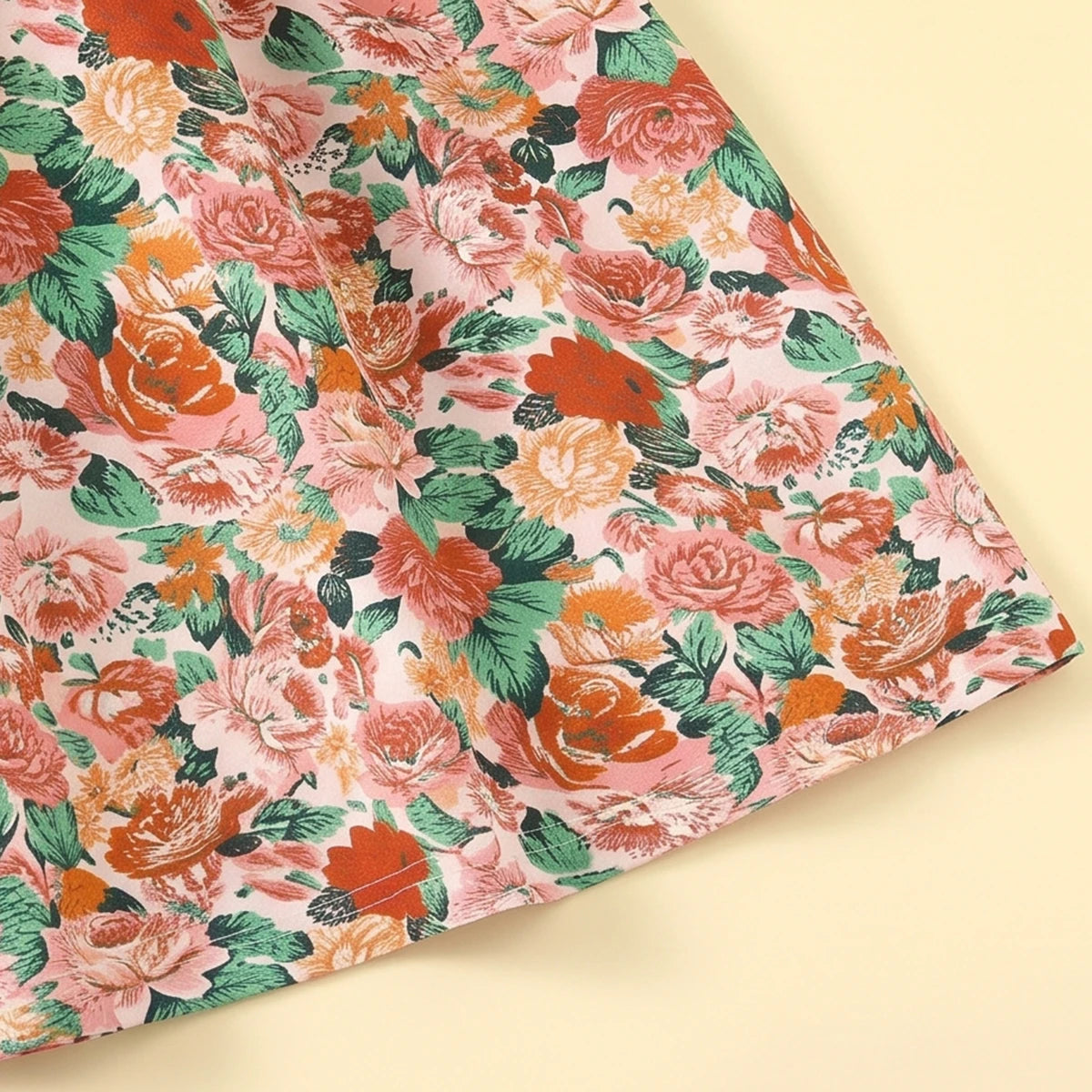 Girls Multicolour Floral Print Sleeveless Flared Dress Casual Dresses