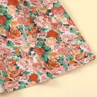 Girls Multicolour Floral Print Sleeveless Flared Dress Casual Dresses