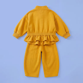Girls Mustard Long Sleeve Jacket With Pants Sets 2 pc. Sets