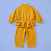 Girls Mustard Long Sleeve Jacket With Pants Sets 2 pc. Sets