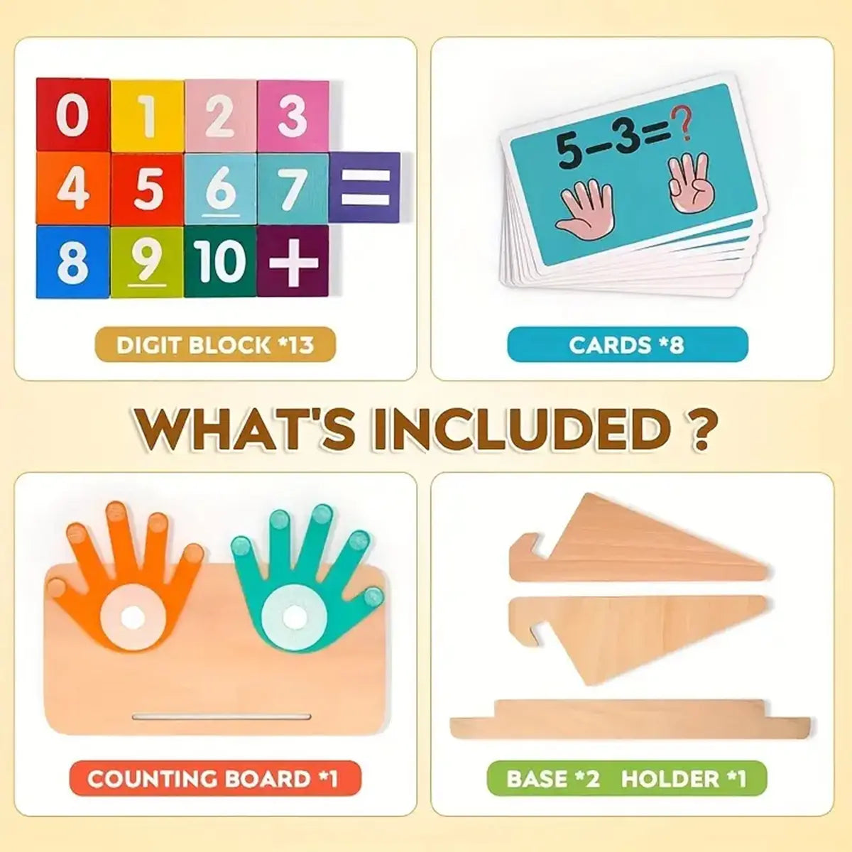 Kids Wooden Finger Counting Math Learning Board Trending Accessories