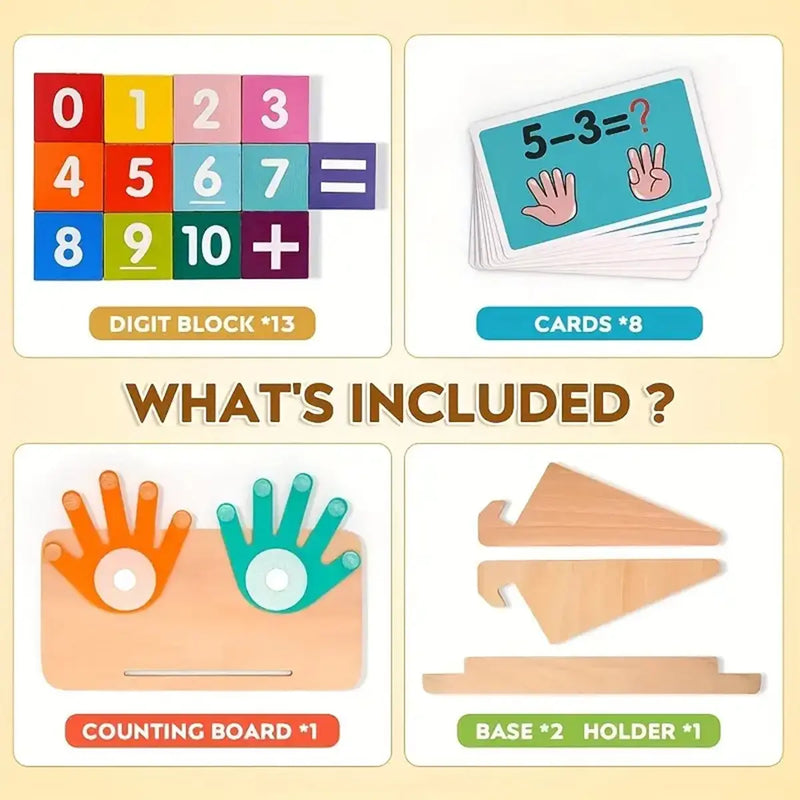 Kids Wooden Finger Counting Math Learning Board Trending Accessories