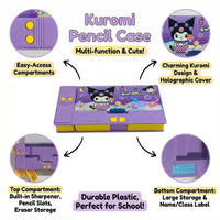 Kuromi Cartoon Magnetic Pencil Box Trending Accessories