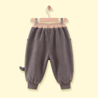Boys Grey Dinosaur Applique Jogger Joggers