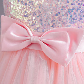 Girls Light Pink Sequin Embellished Tutu Party Wear Dress Party Dresses