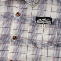Boys Beige Checked Shirt With Printed T-Shirt & Denim Shorts Set Sets