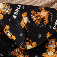 Boys Black Animal Print Hooded Jackets Coats & Jackets