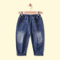 Boys Blue Distressed Elasticated Waist Denim Pants Pants