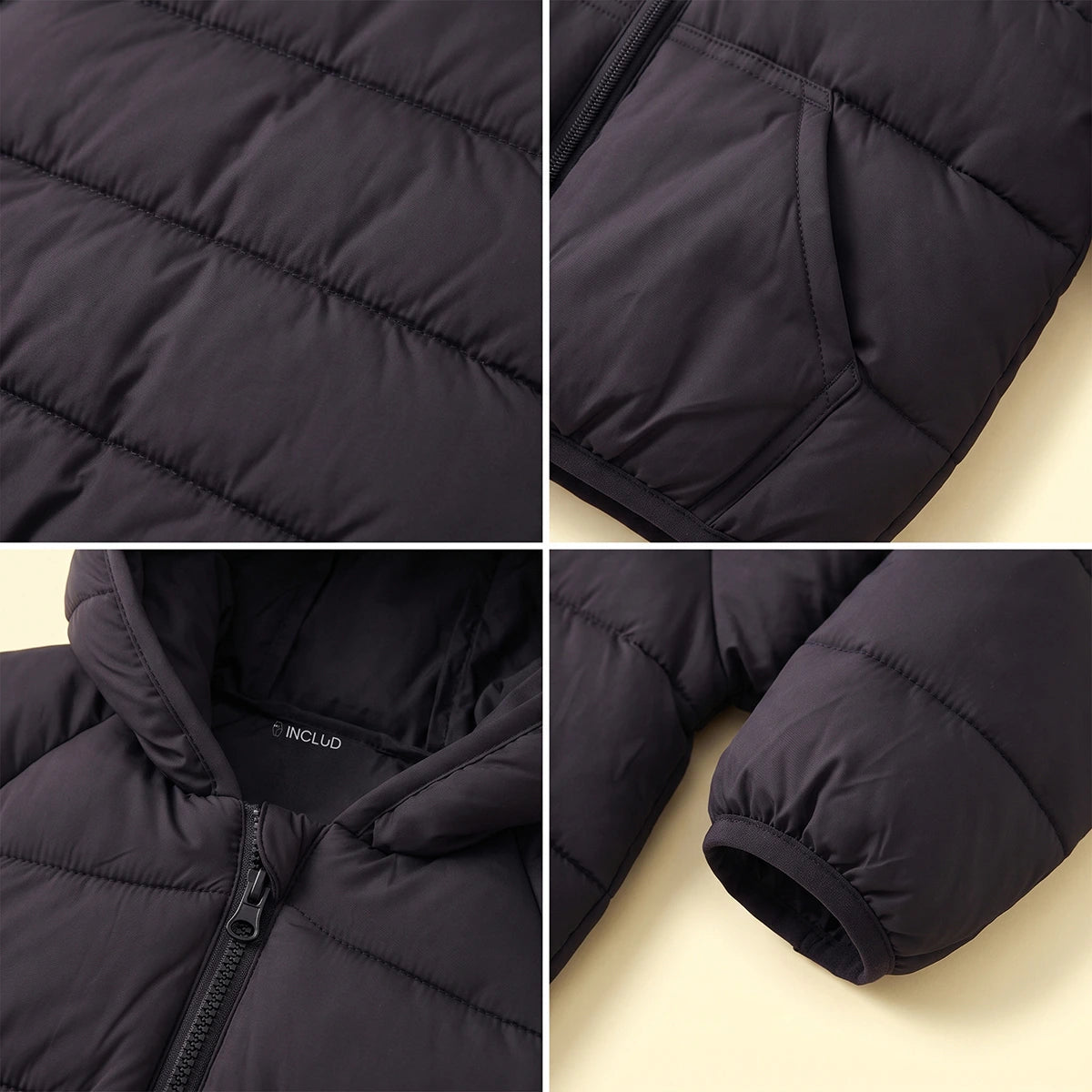 Boys Black Hooded Quilted Puffer Jacket Coats & Jackets