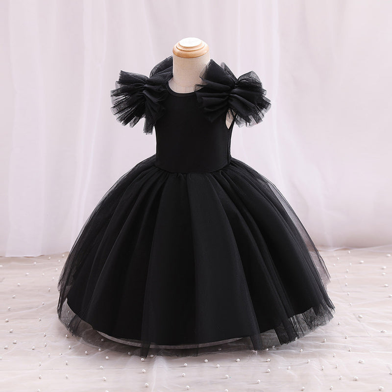 Girls Balloon Shape Tulle Party Dress Party Dresses   