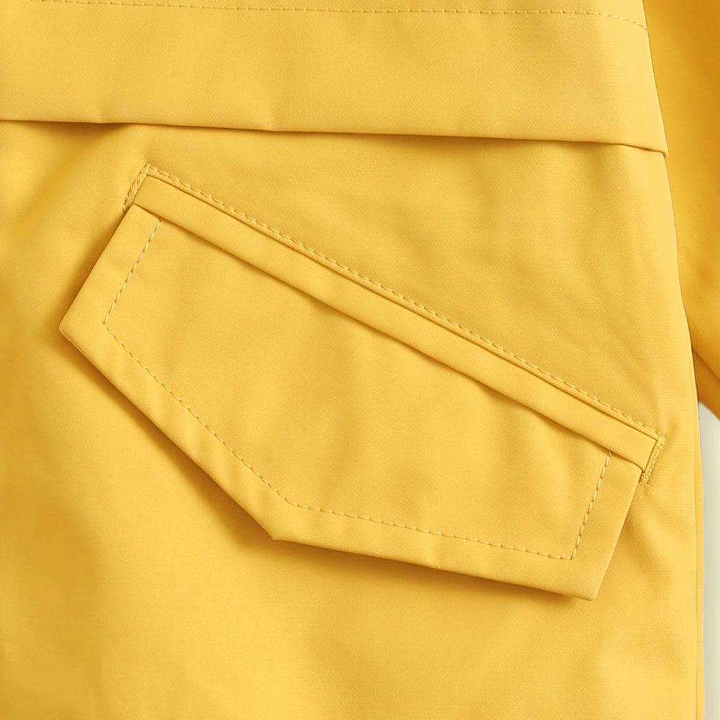 Boys Yellow Hooded Zip-up Jacket Coats & Jackets