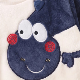 Boys Navy Blue Dinosaur Applique Fleece Sweatshirt With Pants Sets 2 pc. Sets