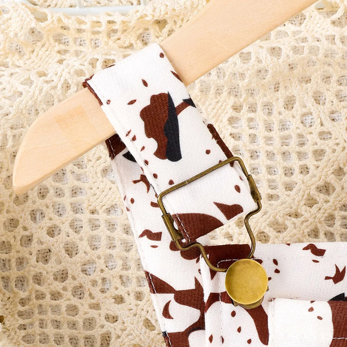 Girls Brown Animal Print Adjustable Strap Dungaree Jumpsuits