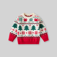 Boys Multicolor Self-Design Christmas Sweater Sweaters & Cardigans