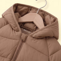 Boys Brown Hooded Quilted Puffer Jacket Coats & Jackets