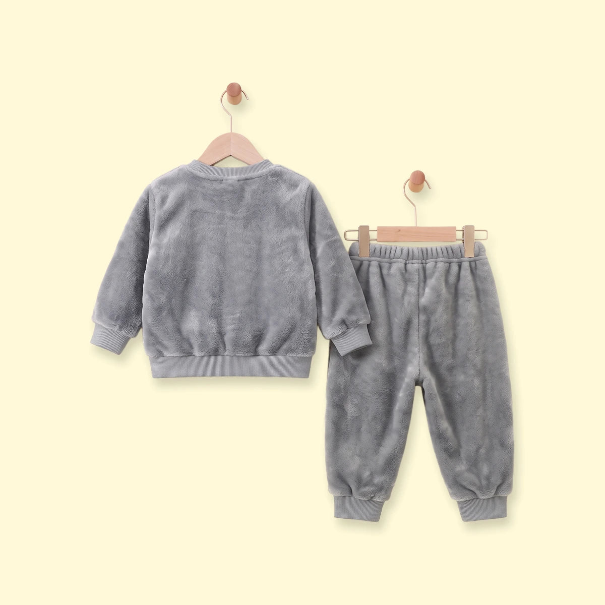 Boys Grey Bear Applique Sweatshirt With Pants Sets 2 pc. Sets